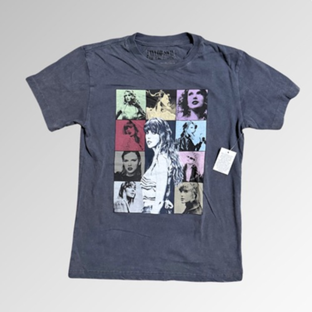 NWT Taylor Swift THE ERAS TOUR Mineral Wash Gray T-Shirt Youth Medium Adult XS